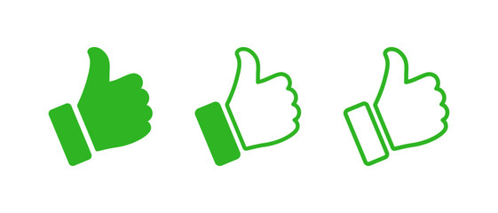 Thumb up icon set
