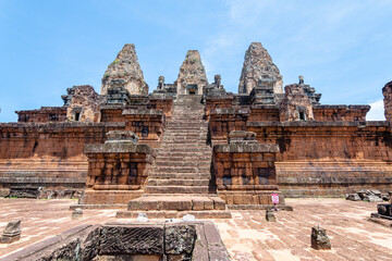 views of angkor wat complex in cambodia