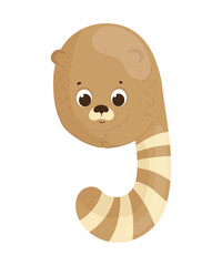 English Letter in the Form of the Animal