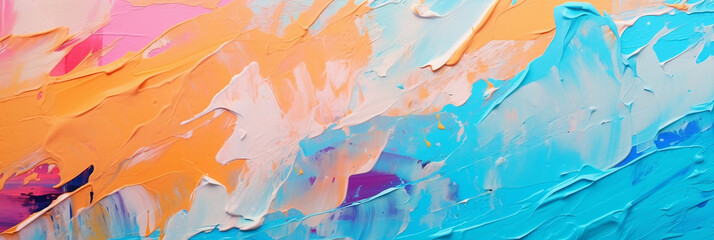 Fototapeta na wymiar Abstraktes Ölgemälde, Frühlingsfarben