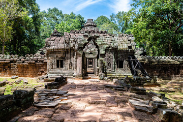 views of angkor wat complex in cambodia