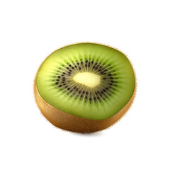 Kiwi slice isolated on transparent background