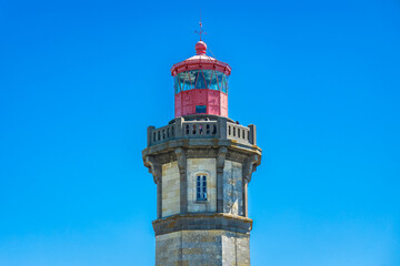Top of the Phare des Baleines lighthouse in Saint-Clément-des-Baleines, France