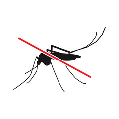 Mosquito icon. Anti mosquito line icon set. Stop and control mosquito, anti insect illustration. Malaria icon