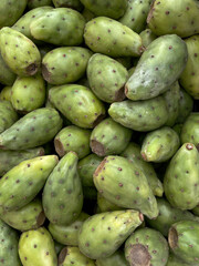 Market Delights: Green Prickly Pears on Display