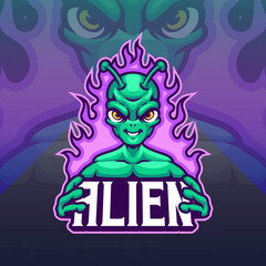 Alien Mascot Logo Template