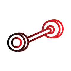 Barbell Weight Gym Gradient Line Icon