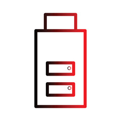 Battery Cell Phone Gradient Line Icon