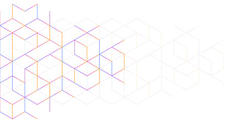 The graphic design elements with isometric shape blocks. Vector illustration of abstract geometric background