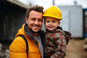 Family Builders: Father-Son Team in Action