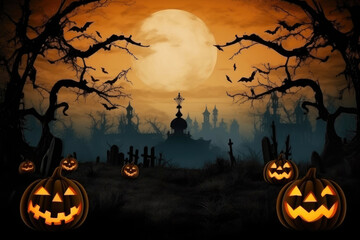 Eerie Pumpkin Patch: A Halloween Cemetery
