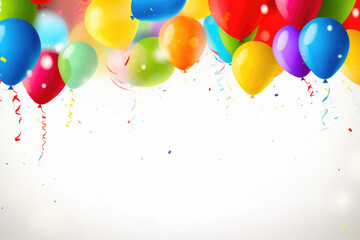 Vibrant Party Balloon and Confetti Scene