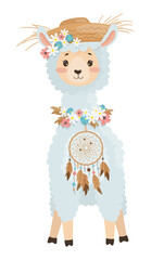Illustration of a cute Llama