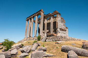 Zeus temple in the ancient city of Aizanoi in Kutahya Turkey
