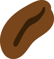 Hand drawn coffee bean.