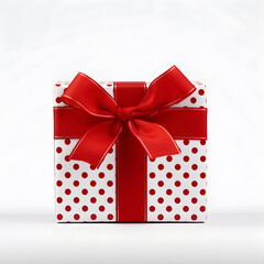 Gift box with bow for gifts on Christmas