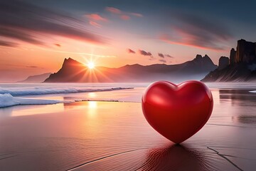 heart on the beach