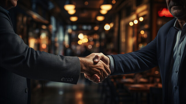  Business people shaking hands for handshake.