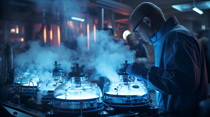 Scientist working in a lab.