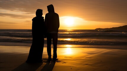 Love's Radiance: A Story of Couples Enamored by the Setting Sun