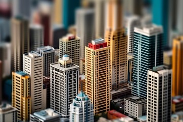 miniature high-rise buildings in the city