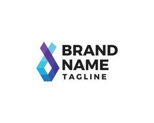 Origami ribbon logo design for health care, foundation, group and charity. 