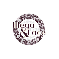 Old Greek historic logo design for law, antique art, and jewelry.