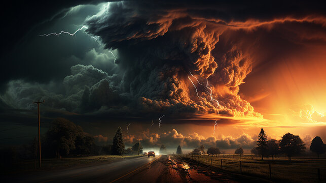 Tornado and storm. © andranik123