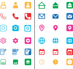 set of mobile app icons for the web