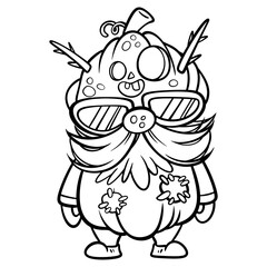 gnome drawing with black lines on a white background