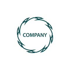 Circle logo template vector icon. Vector logo for team.