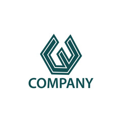 Letter w logo template. Modern logo design vector illustration.