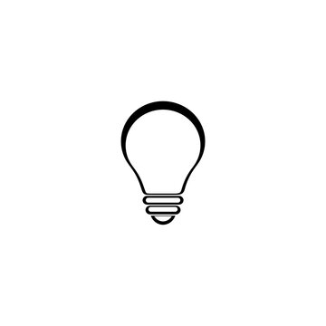  Light bulb icon. Symbol, logo illustration