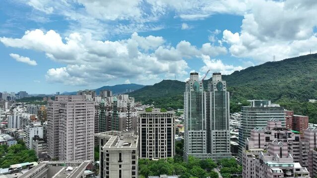 Aerial photography in Taipei city.