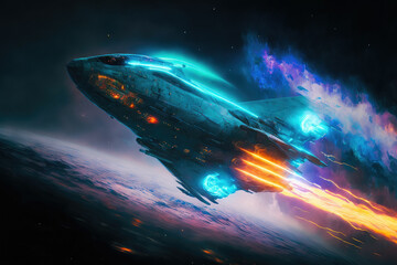 Obraz premium Super sonic fighter jet breaks the sound barrier