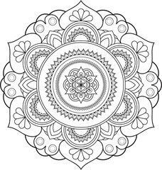 Creative Flower mandala art design, eps, vector file free download