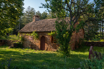 Borie, maison caussenarde, Rivière sur Tarn, 12, Aveyron, Parc naturel régional des Grands...