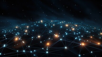 Fototapeta premium An image of a luminous network of plexuses showing intertwined connections.