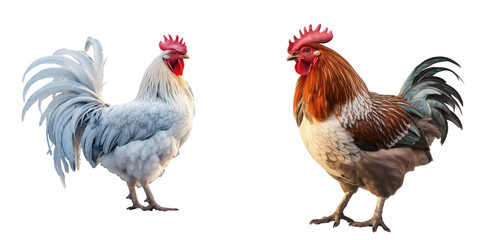 Fototapeta premium Brahma cock roaming freely during winter