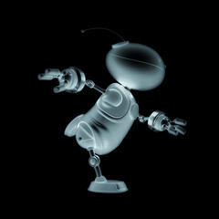 mini bot is running fast side view