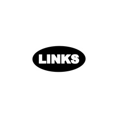 Links button.Link, share link, Isolated symbols on white background.
