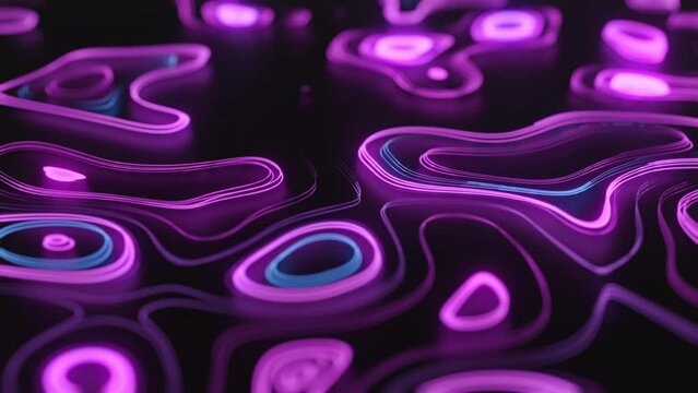 Ping Organic Liquid Neon Lights on the Ground Visuals 4k VJ Loop