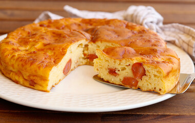 Sausage and cheese snack pie