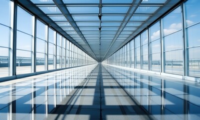 modern airport hall interior with nobody Created with Generative AI technology.