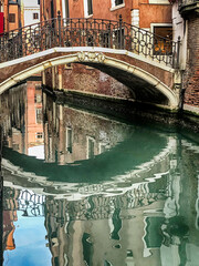 Venice Bridge With Reflection