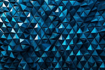 a vibrant and abstract blue wall with a multitude of unique shapes 