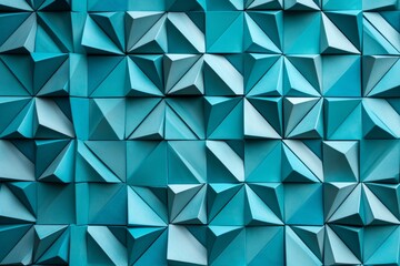 a wall made up of blue cubes 