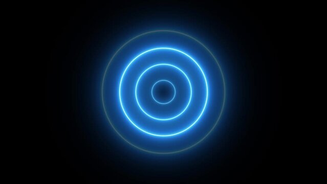 circular wave animation, water drop wave splash wave neon water drop animation