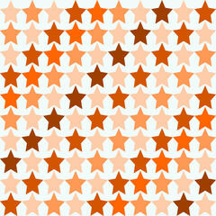 Abstract seamless diagonal pattern of orange color stars.  Halloween, fall, harvest, pumpkin, thanksgiving concepts.