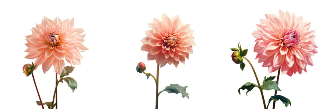 transparent background with a dahlia